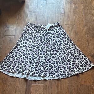 JustFab Animal Print A-Line Skirt